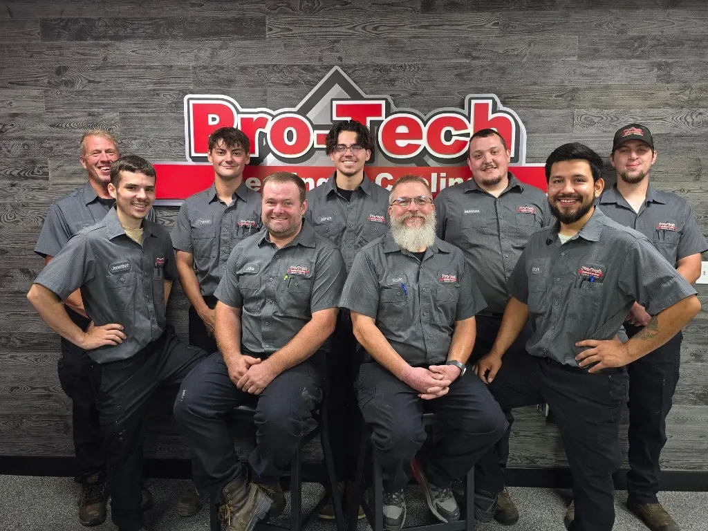 Pro-Tech installation team completing a residential HVAC system install for a newer West Michigan home